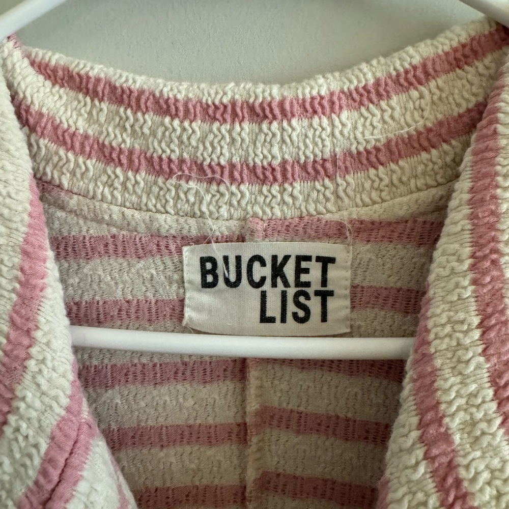 Bucket List Striped Button Pullover - image 3